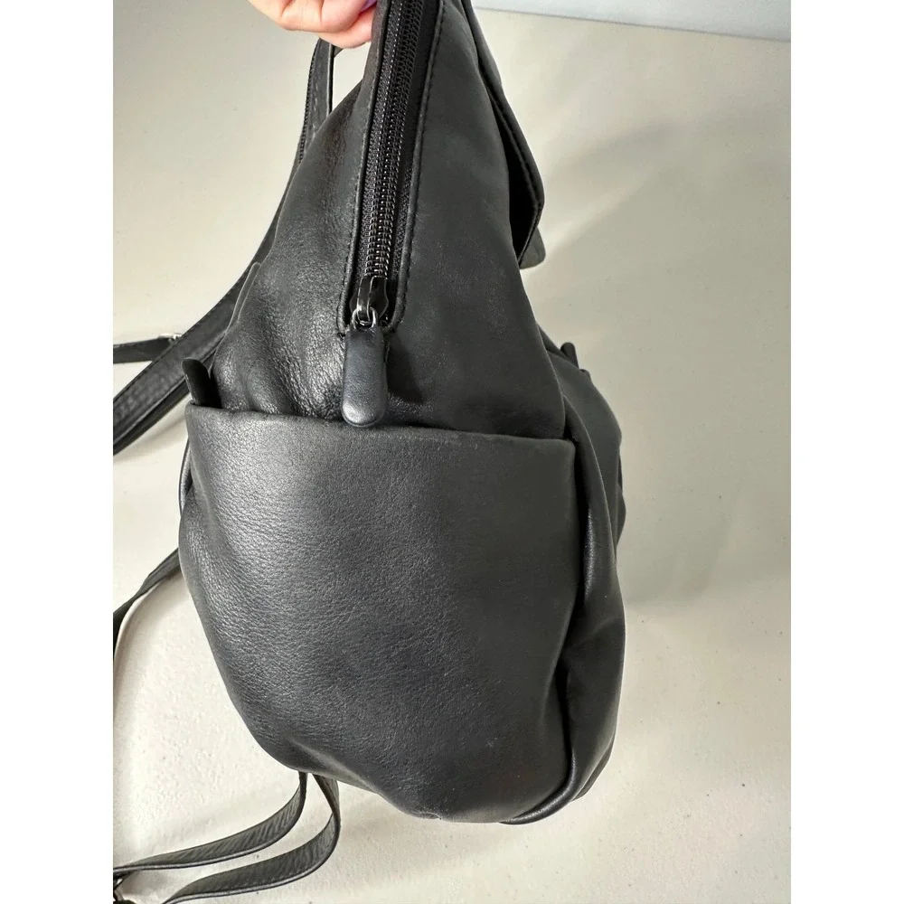 Derek‎ Alexander Black Leather Sling Backpack Navajo Purse Bag Womens